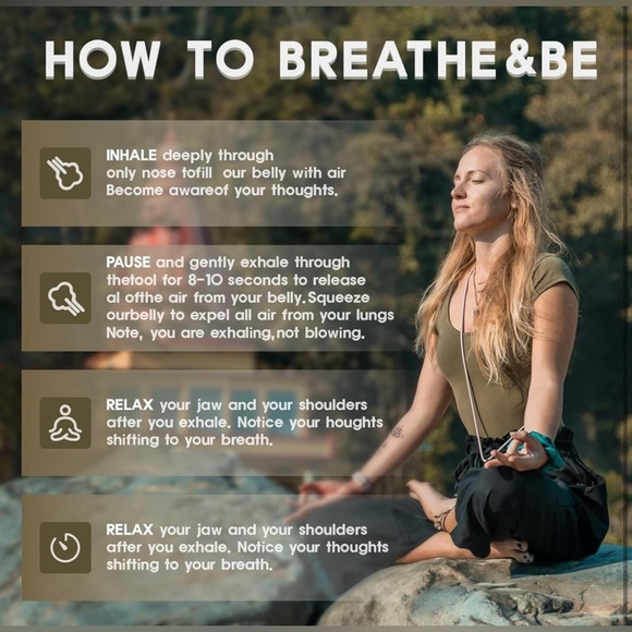 Mindful Breathing Necklace to Quit Smoking, Stop Smoking Necklace Quit Smoking - Picture 6 of 6